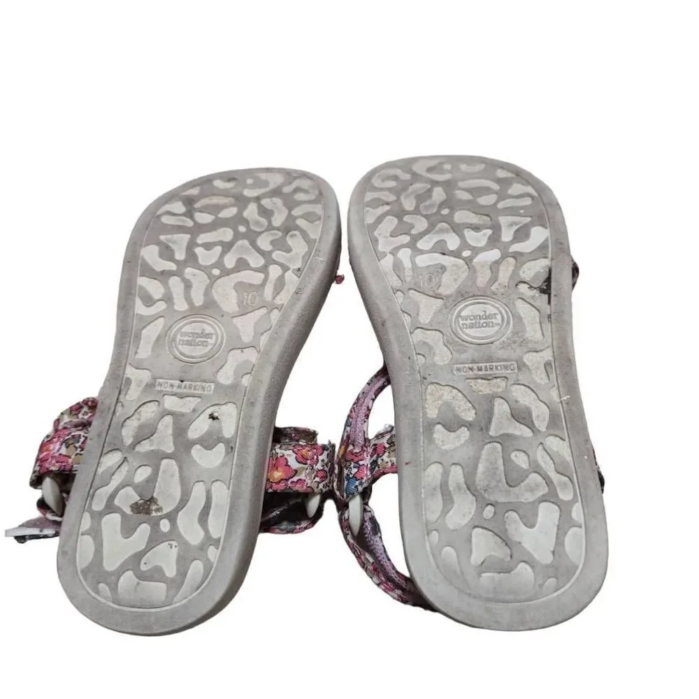 Wonder Nation floral sandals 10